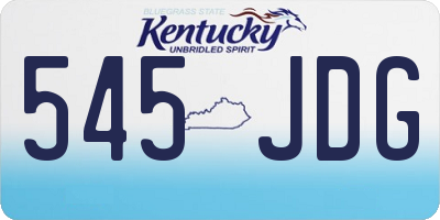 KY license plate 545JDG