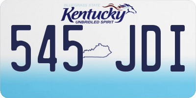 KY license plate 545JDI