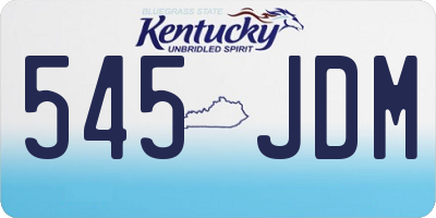 KY license plate 545JDM