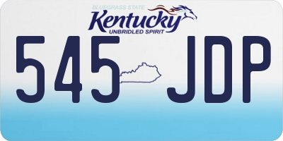 KY license plate 545JDP
