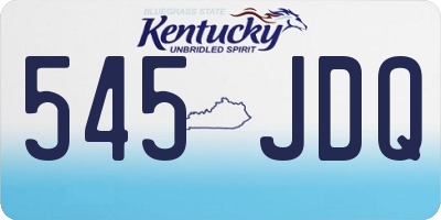 KY license plate 545JDQ