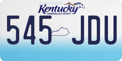 KY license plate 545JDU