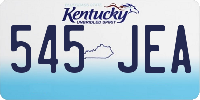 KY license plate 545JEA