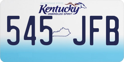 KY license plate 545JFB