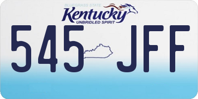 KY license plate 545JFF