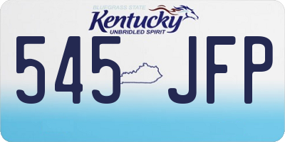 KY license plate 545JFP