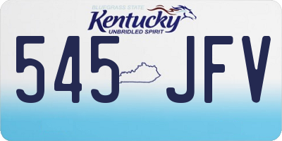 KY license plate 545JFV