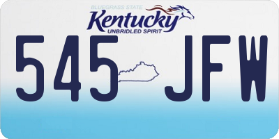 KY license plate 545JFW