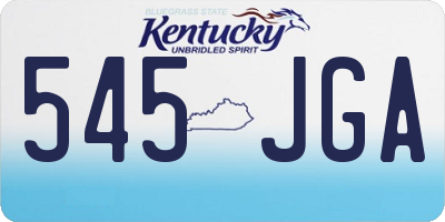 KY license plate 545JGA