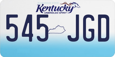 KY license plate 545JGD