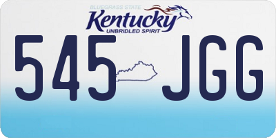 KY license plate 545JGG
