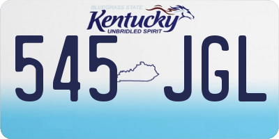 KY license plate 545JGL