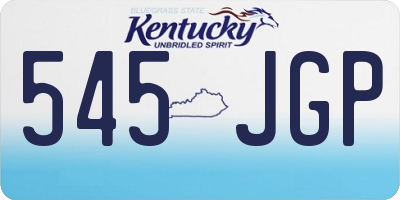 KY license plate 545JGP