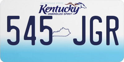 KY license plate 545JGR