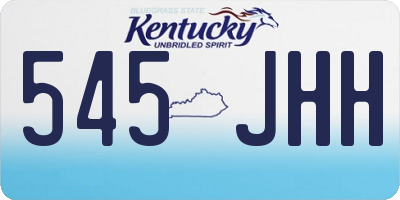 KY license plate 545JHH