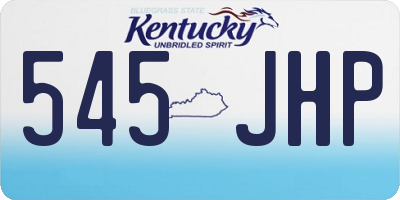 KY license plate 545JHP
