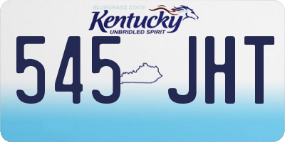 KY license plate 545JHT