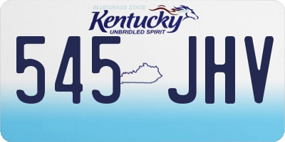 KY license plate 545JHV