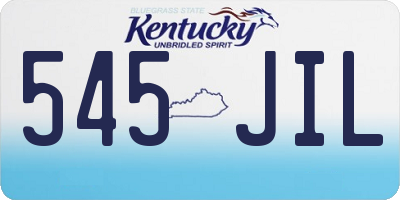 KY license plate 545JIL