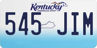 KY license plate 545JIM