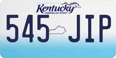 KY license plate 545JIP