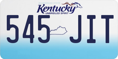 KY license plate 545JIT