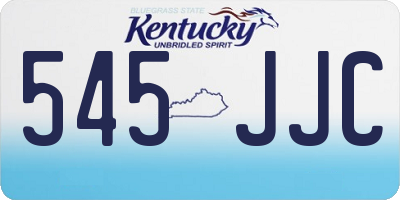 KY license plate 545JJC
