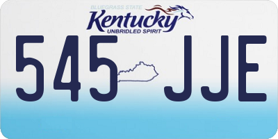 KY license plate 545JJE