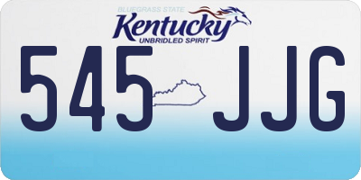 KY license plate 545JJG