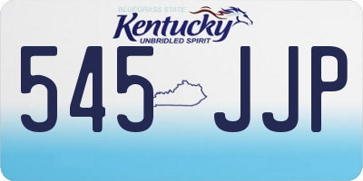 KY license plate 545JJP