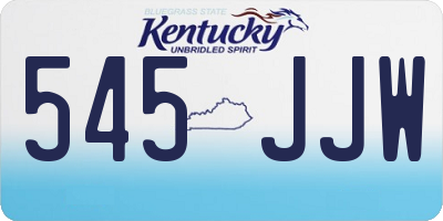 KY license plate 545JJW