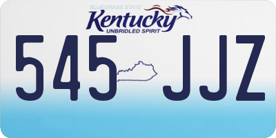 KY license plate 545JJZ