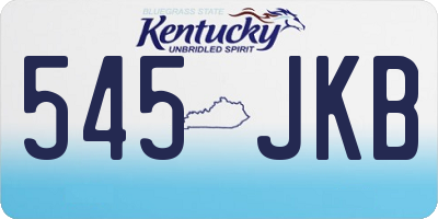 KY license plate 545JKB
