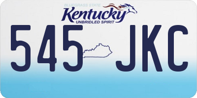 KY license plate 545JKC