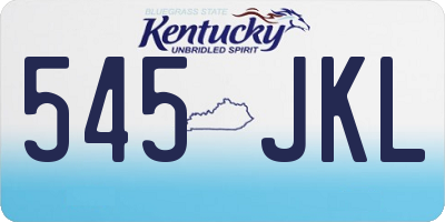 KY license plate 545JKL