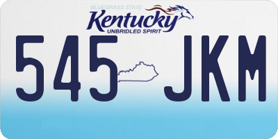 KY license plate 545JKM