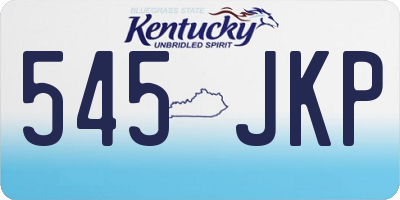 KY license plate 545JKP