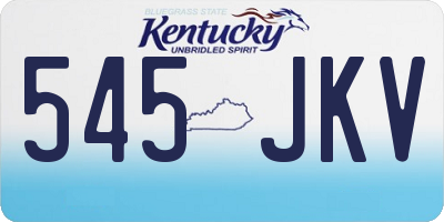 KY license plate 545JKV