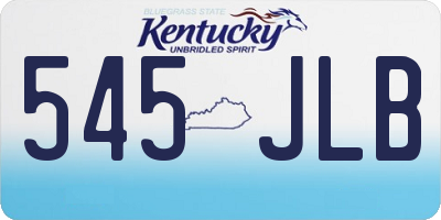 KY license plate 545JLB