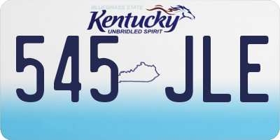 KY license plate 545JLE