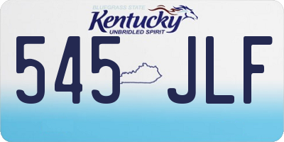KY license plate 545JLF