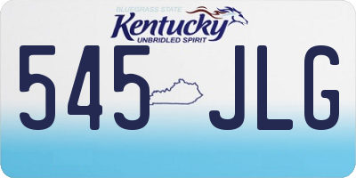 KY license plate 545JLG