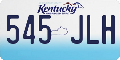 KY license plate 545JLH