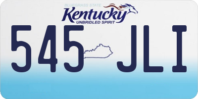 KY license plate 545JLI
