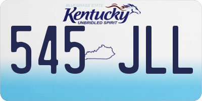 KY license plate 545JLL