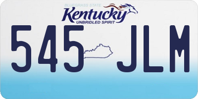 KY license plate 545JLM