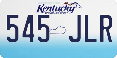 KY license plate 545JLR