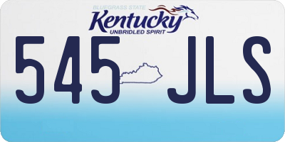 KY license plate 545JLS