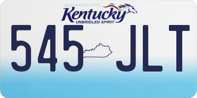 KY license plate 545JLT