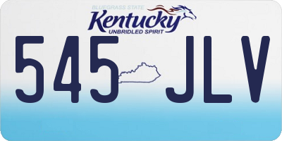 KY license plate 545JLV